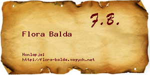 Flora Balda névjegykártya